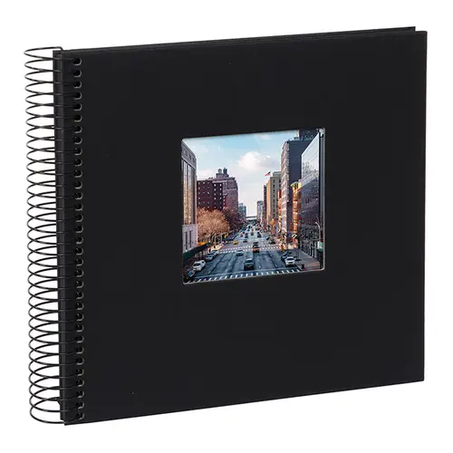 Goldbuch Bella Vista 20x20 cm, 40 schwarze Seiten, schwarz, Spiralalbum