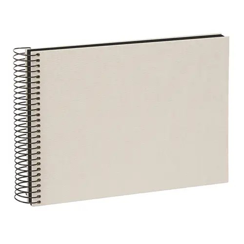 Goldbuch Bella Vista 24x17 cm, 40 schwarze Seiten, sandgrau, Spiralalbum