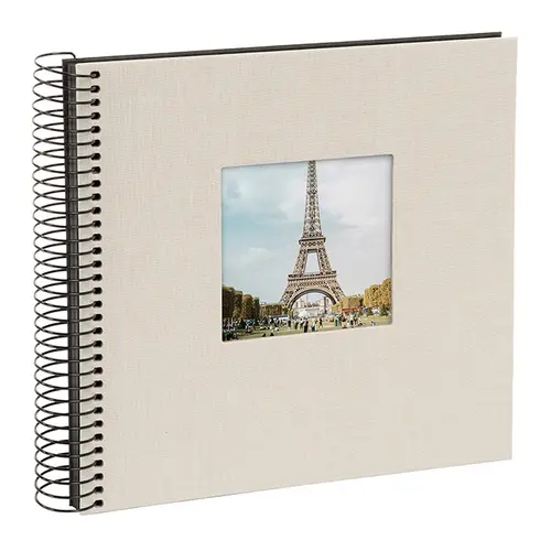Goldbuch Bella Vista 20x20 cm, 40 schwarze Seiten, sandgrau, Spiralalbum
