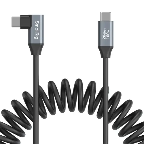 SmallRig 4792 USB-C an USB-C Coiled Data Cable 35 cm (angled to straight)