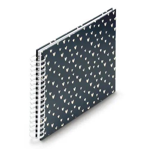 Hama Lovely blau 28x24 cm, Spiralalbum mit 50 weißen Seiten