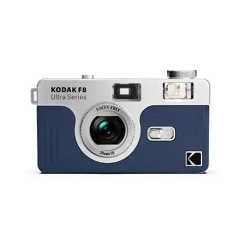 Kodak 35mm Kamera F8 navy blue analoge Kleinbildkamera