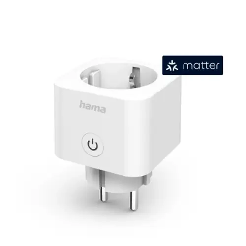 Hama Smarte WLAN Steckdose Matter sprach-und appgesteuert, nachrüstbar