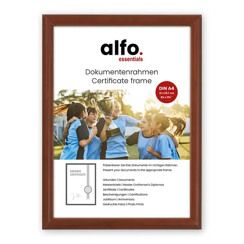 alfo. Rondo A4 hellbraun, Holzrahmen (21x29,7 cm)