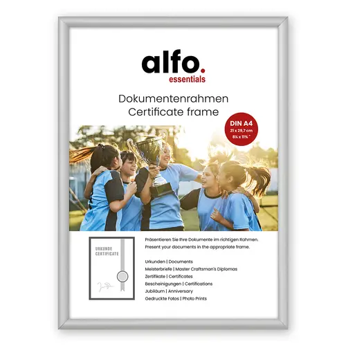alfo. Tibet A4 silber-matt, Alurahmen