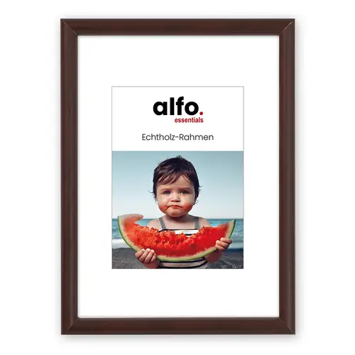 alfo. Rondo 13x18 cm dunkelbraun, Holzrahmen