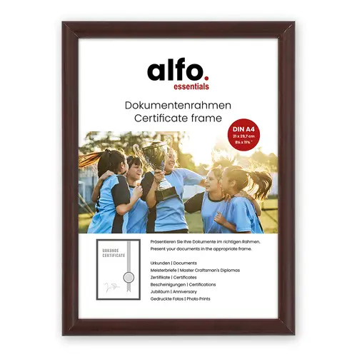 alfo. Rondo A4 dunkelbraun, Holzrahmen (21x29,7 cm)