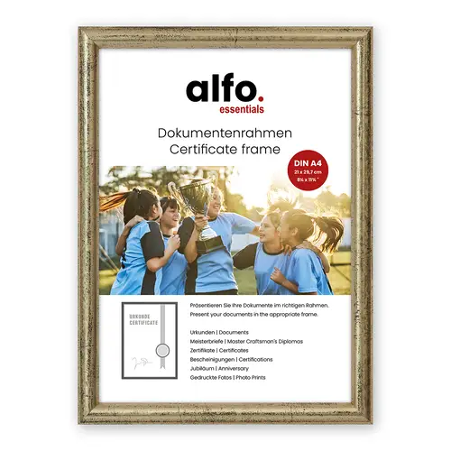 alfo. Rondo A4 gold, Holzrahmen (21x29,7 cm)