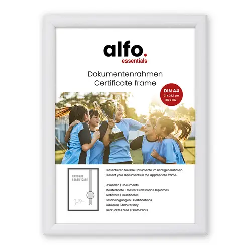 alfo. Rondo A4 weiß, Holzrahmen (21x29,7 cm)