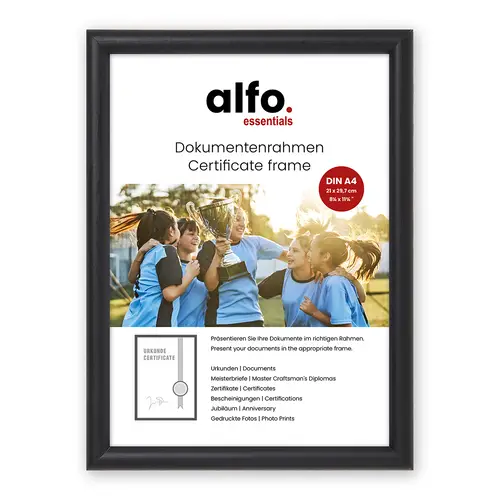 alfo. Rondo A4 schwarz, Holzrahmen (21x29,7 cm)