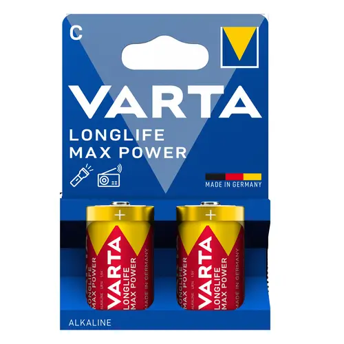 Varta Longlife Max Power C (LR14) Baby 2er Blister plastikfrei