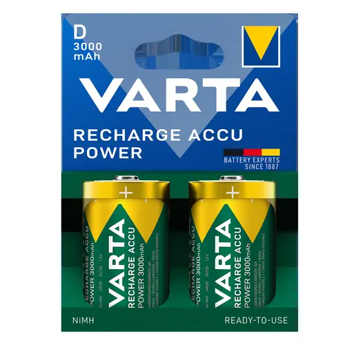 Varta Recharge Accu Power D 3000mAh 2er Blister plastikfrei