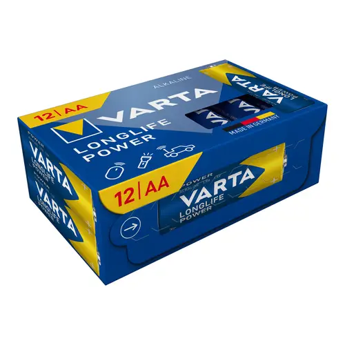 Varta Longlife Power Mignon AA CUBE12 Batterie plastikfrei