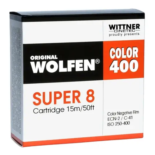 WOLFEN Color 400 Super 8, 15 m ISO 250-400