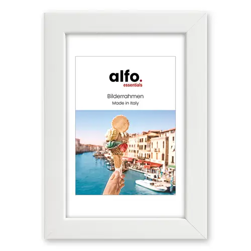 alfo. Amalfi 13x18 cm, weiß Holzrahmen