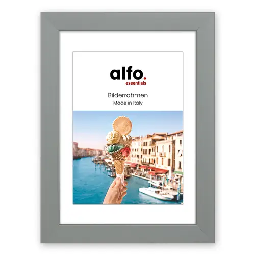 alfo. Amalfi 18x24 cm, grau Holzrahmen