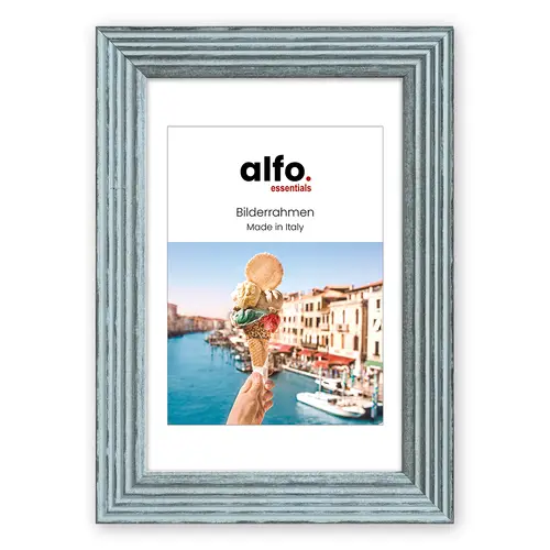 alfo. Arezzo 10x15 cm blau, Holzrahmen
