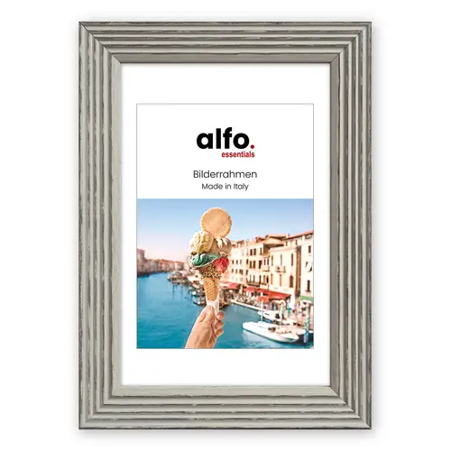 alfo. Arezzo 20x30 cm grau, Holzrahmen