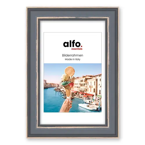 alfo. Florenz 13x18 cm anthrazit, Holzrahmen