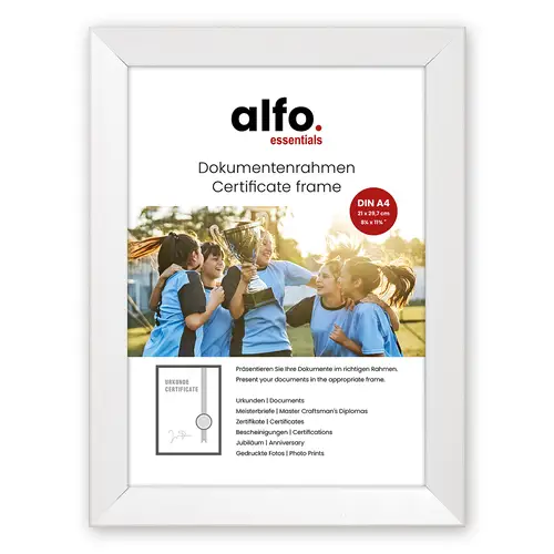alfo. Nina DIN A4 weiß, Holzrahmen