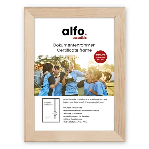 alfo. Nina DIN A4 natur, Holzrahmen