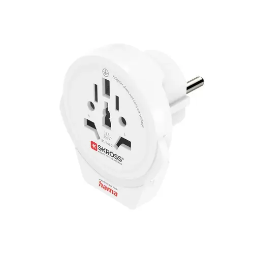 Hama 'World to Europe USB'" Reisestecker 2-/3-polig und 1x USB A"