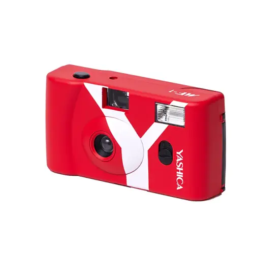 YASHICA MF-1 Snapshot Art Cam. rot Y Edition inkl. 400/24 Film