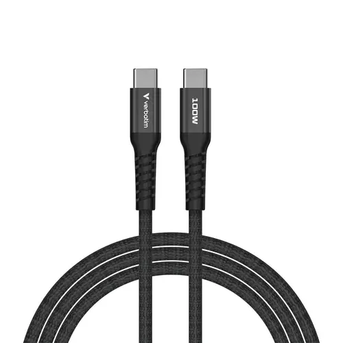 Verbatim USB-C/USB-C Ladekabel 1,2m schw Sync&Charge, 100W, 480MBit/s, Magnetic