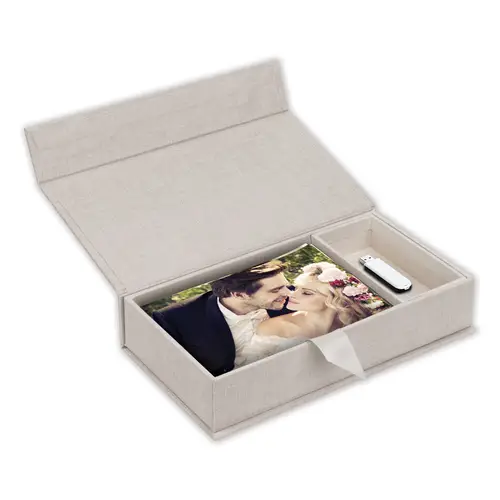 ZEP Box USB Lodi D für 10x15 Fotos und USB-Stick, creme