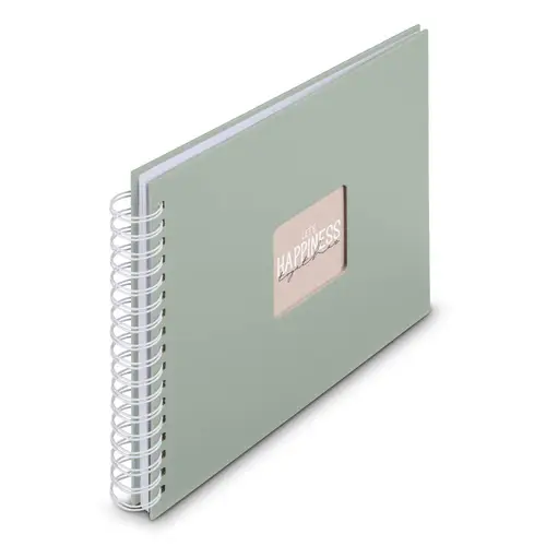 Hama Fine Art 28x24 cm salbei, 50 weiße Seiten Spiralalbum