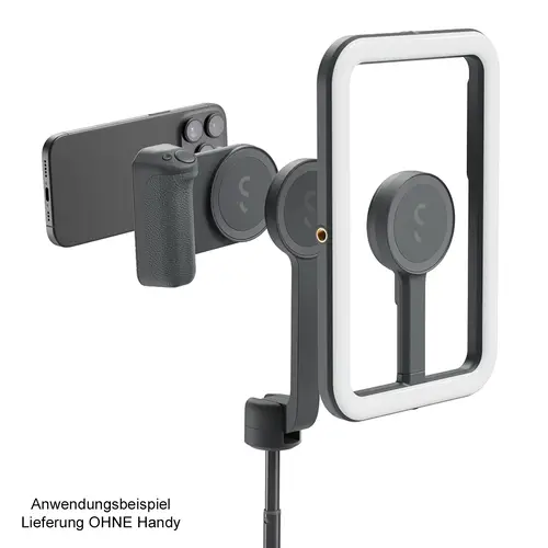 ShiftCam SnapCreator Kit Pro, Midnight, 3in1 Set (Griff, Stativ + LED-Ringlicht)