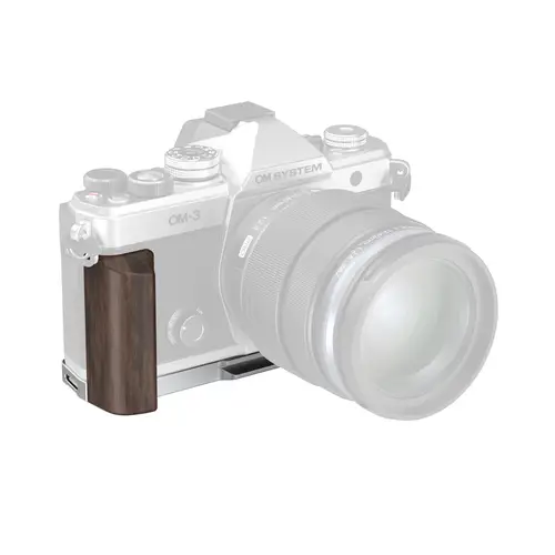 SmallRig 5563 L-förmige Montageplatte mit Holzgriff für OM SYSTEM OM-3