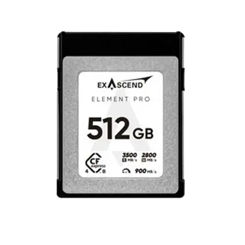 Exascend Element Pro CFexpress 512 GB Type-B 4.0, 3500 MB/s, Speicherkarte