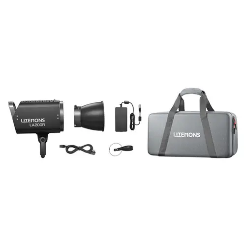Godox Litemons LA200R K1 black RGB LED Leuchte+Zubehör+Tasche