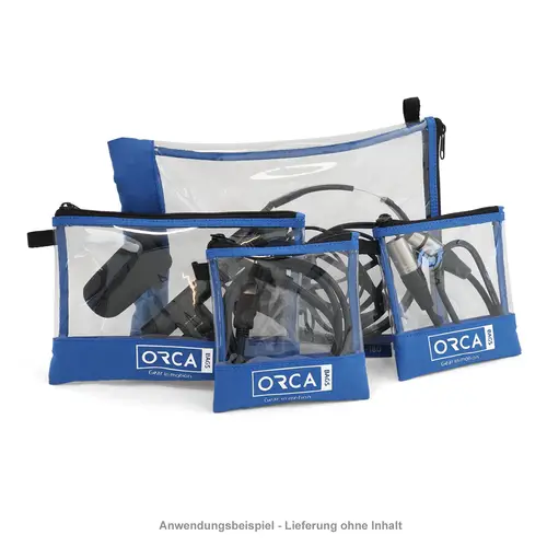 Orca OR-180 Transparent Pouches Kit for Accessories, 4 Zubehörtaschen