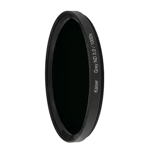 Kaiser Graufilter ND3,0/1000x, 52 mm inkl. Adapter 49 mm + Tuch + Tasche