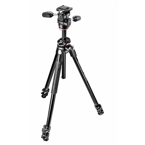 Manfrotto 290 Dual Alustativ mit 3-Wege Neiger, 3 Segmente
