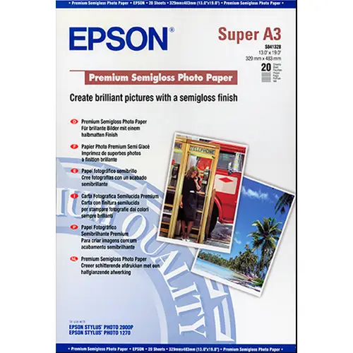 Epson Premium Semigloss Paper A3+ 20 Blatt 251g/m²