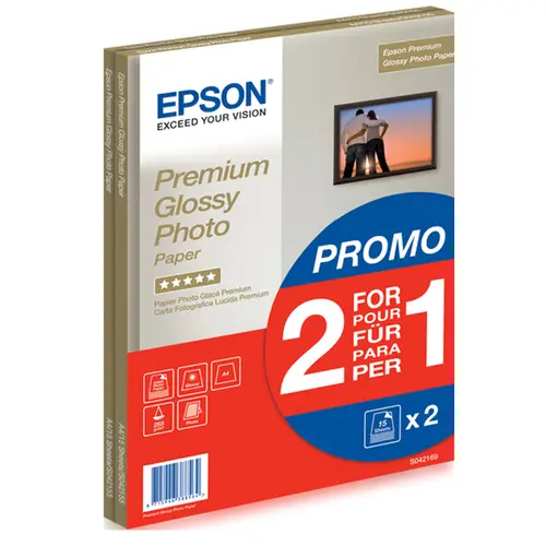 Epson Premium Glossy Photo Papier A4 2x 15 Blatt 255 g/m² Vorteilspack