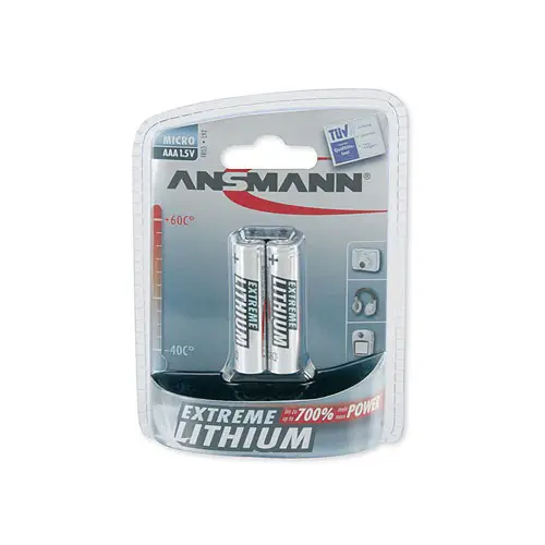 Ansmann Lithium Micro (AAA/FR03) 2er Blister Batterie