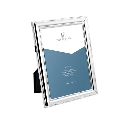 Zilverstad Perlrand 20x30cm silber-glanz Metallrahmen zum Hängen und Stellen