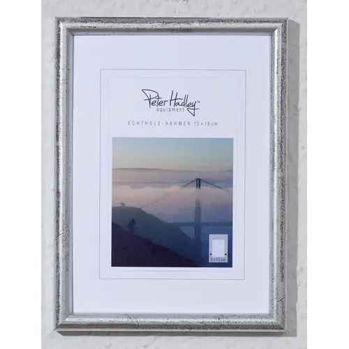 Peter Hadley Rondo 13x18 cm, silber, Holzrahmen