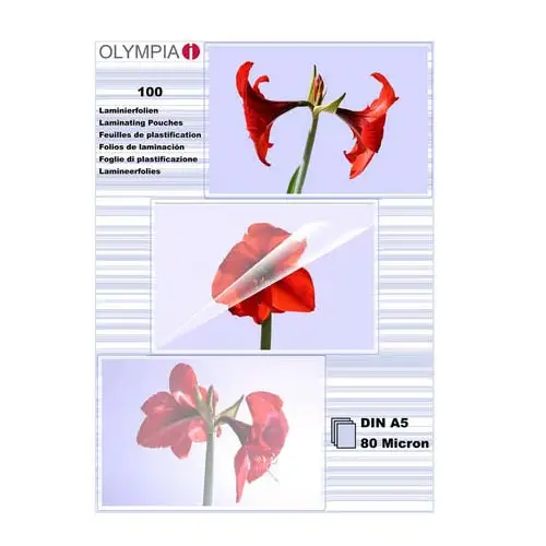 Olympia Laminierfolien DIN A5, 80 mic, VE=100