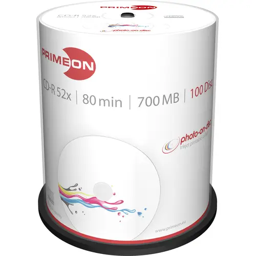 Primeon CD-R InkJet 100er Spindel 2761106