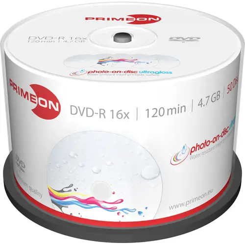 Primeon DVD-R InkJet 50er Spindel 2761207