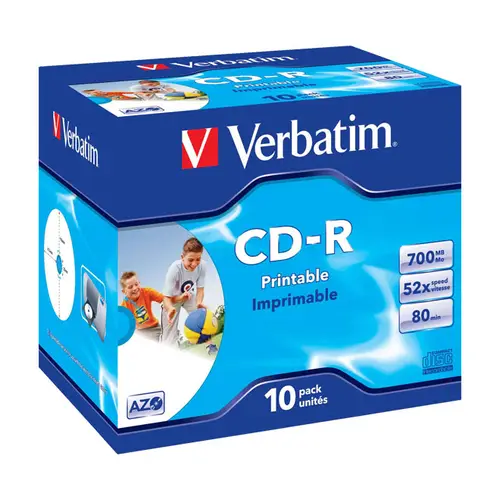 Verbatim CD-R InkJet 10er JC, bedruckbar