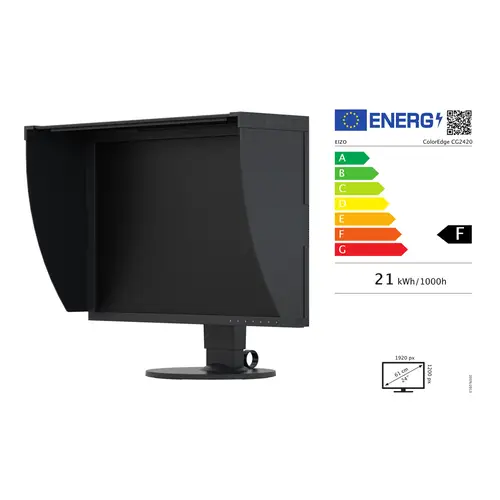Eizo CG2420 ColorEdge 61 cm (24,1') sw Grafikmonitor mit Lichtschutzblende"