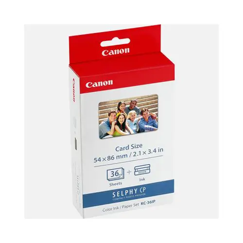 Canon KC-36 IP Papier + Farbband 36 Blatt, im Kreditkartenformat