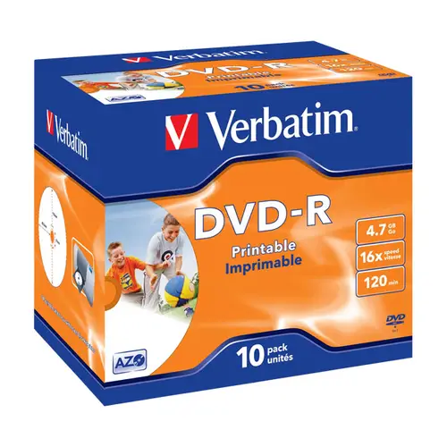 Verbatim DVD-R InkJet 10er Jewelcase