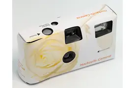 GBT Einwegkamera ROSEN im Hochzeitsd. 27 Aufnahmen, mit Blitz, ISO 400